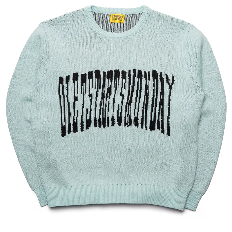 Diet Starts Monday Knitted Bodysnatcher Crewneck - Seafoam