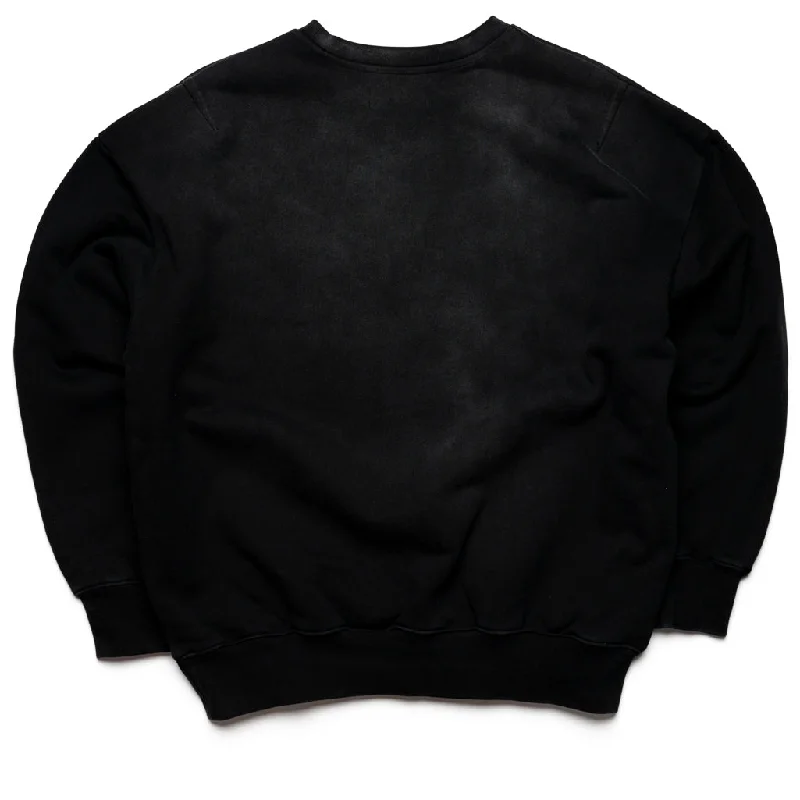 Purple Brand Outline Crewneck - Black