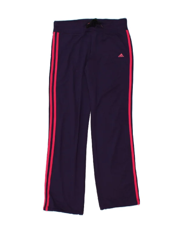 ADIDAS Womens Climalite Tracksuit Trousers UK 4/6 XS Purple