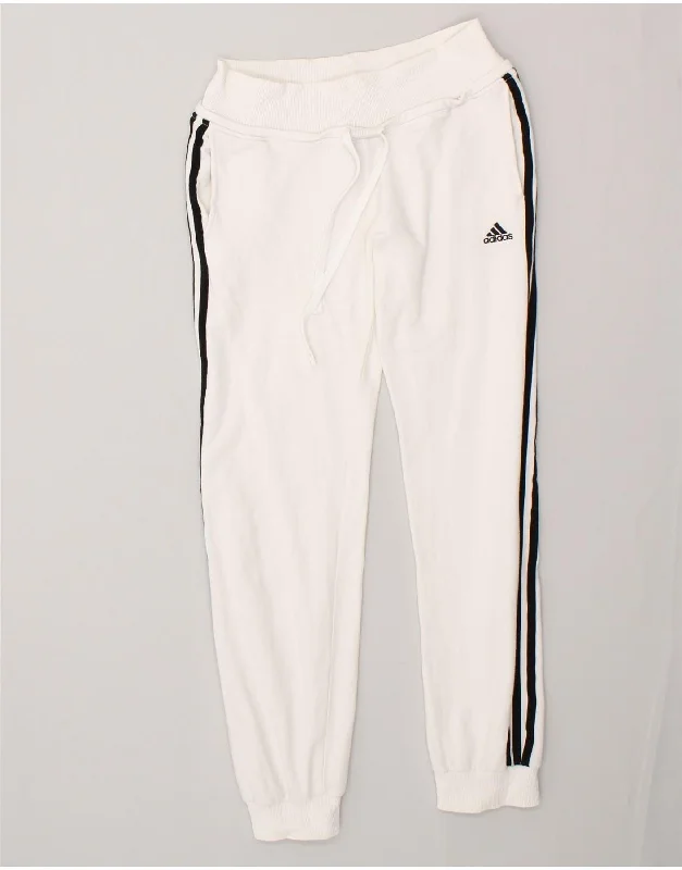 ADIDAS Womens Tracksuit Trousers Joggers UK 18 XL  White Colourblock