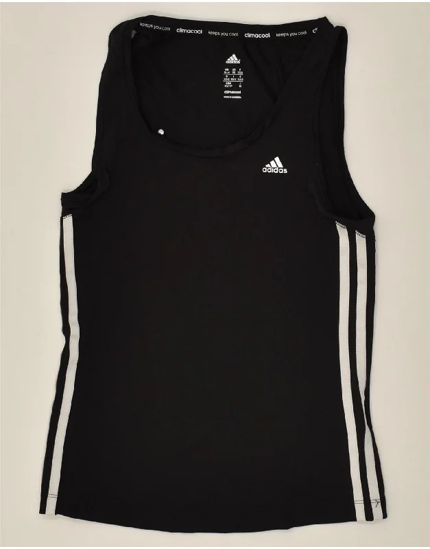 ADIDAS Womens Vest Top UK 4/6 XS Black Polyamide