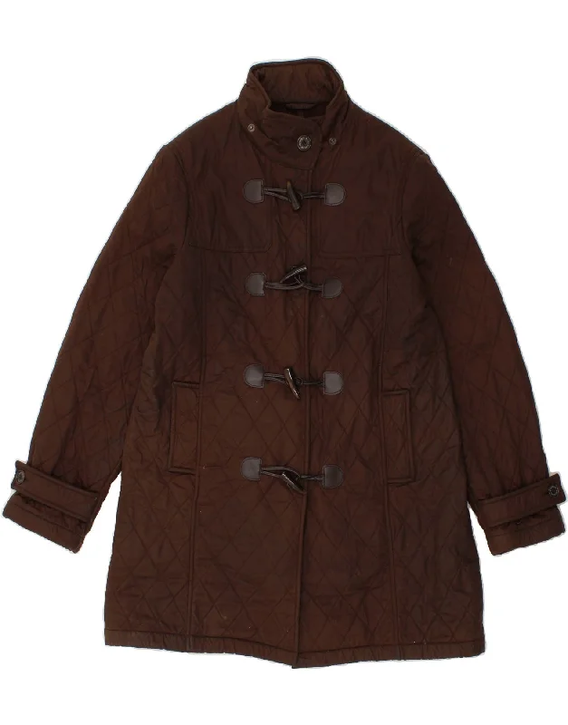 BARBOUR Womens Quilted Duffle Coat UK 18 XL Brown