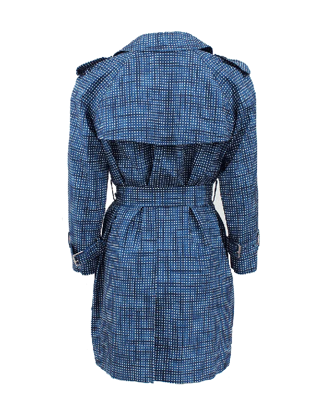 Belted Check Trench Coat