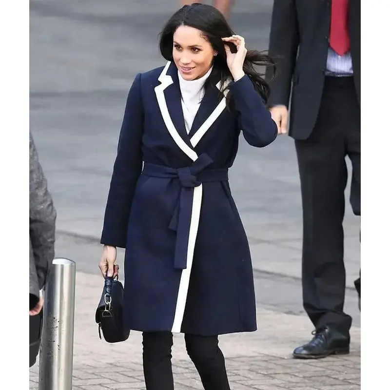 Blue Meghan Markle Coat