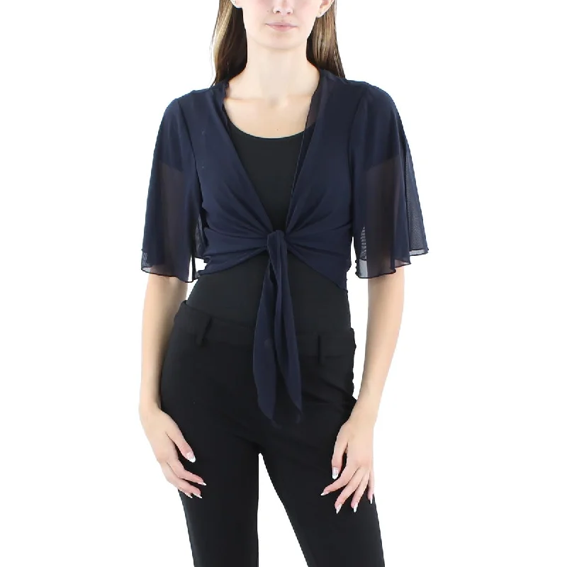 Connected Apparel Womens Petites Sheer Nylon Bolero