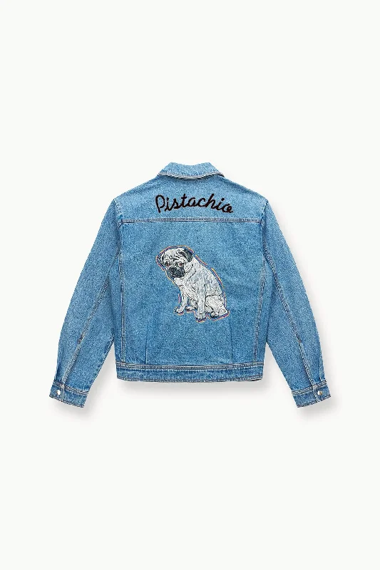 CUSTOM STAUD x C.BONZ OVERSIZED RYAN DENIM JACKET | MEDIUM WASH