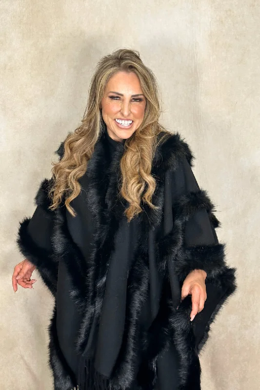 Glamorous Faux Fur Cape