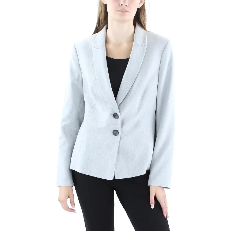 Le Suit Womens Pattern  Two-Button Blazer