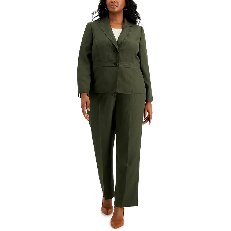 Le Suit Womens Plus Suit Separate Office Two-Button Blazer