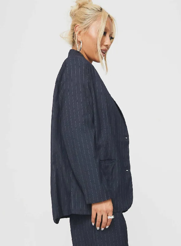 Leaben Blazer Navy Pinstripe