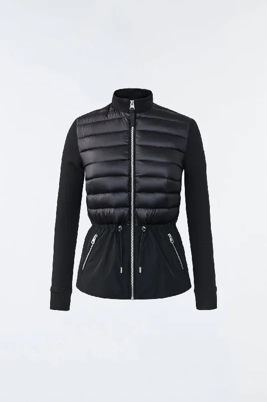 JOYCE Hybrid jacket with peplum Black