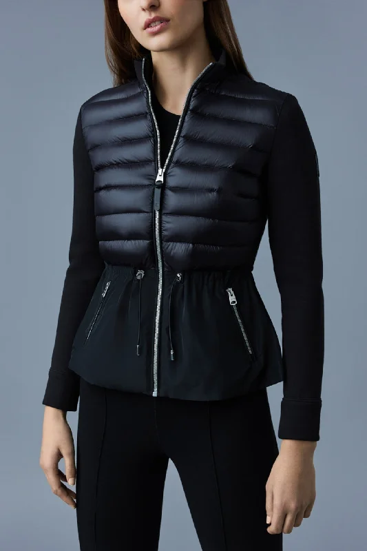 JOYCE Hybrid jacket with peplum Black