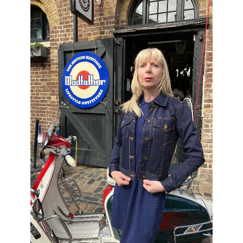 Modfather Clothing - Women's Navy - Trucker Jacket