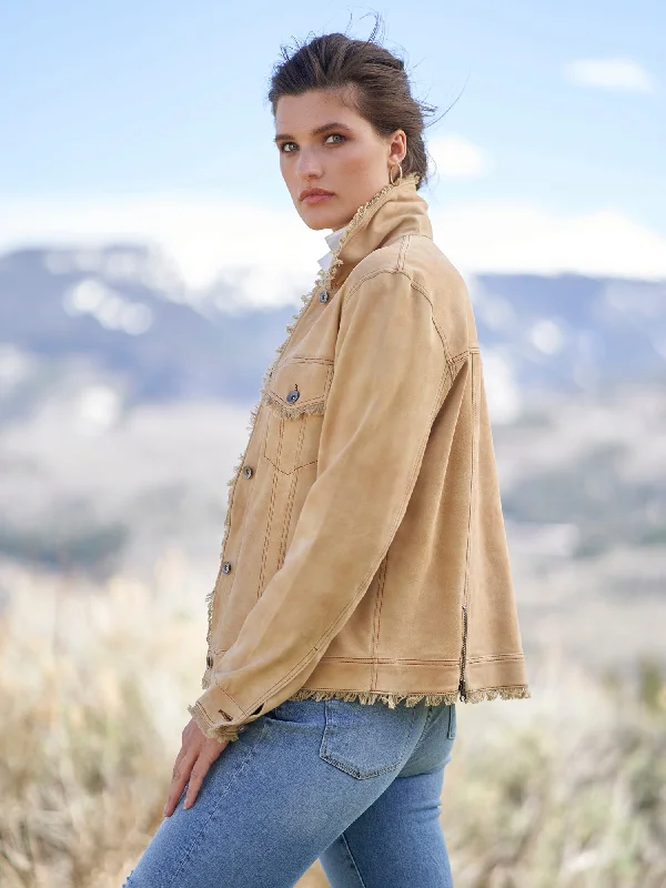 Natalie Waxed Suede Jean Jacket