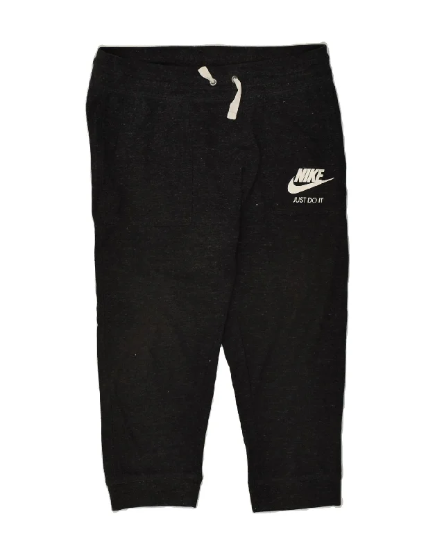 NIKE Womens Tracksuit Trousers Joggers UK 14 Medium Black Flecked