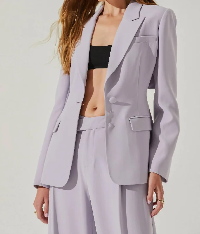 Rubina Cutout Blazer In Lavender