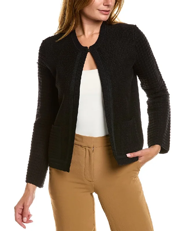 Salvatore Ferragamo womens Ferragamo Wool-Blend Crop Jacket, S