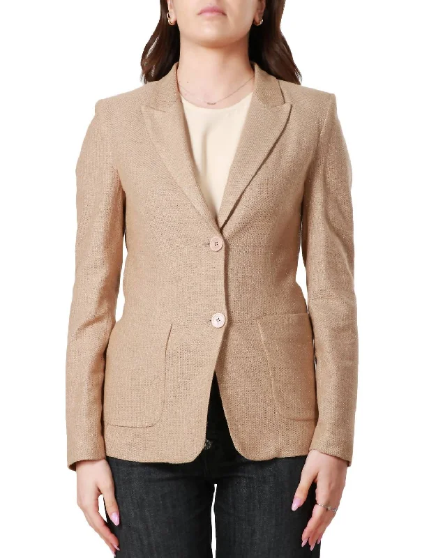 Single-Breasted Jacket In Kaki