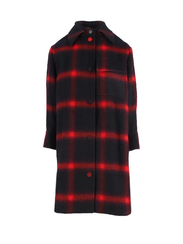 plaid coat