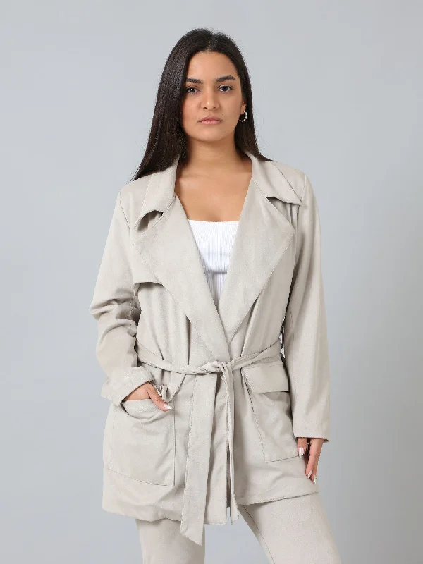 Suede Jacket With Belt  - Kady