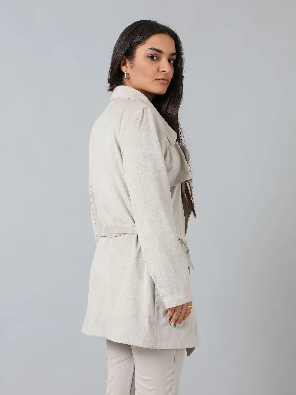 Suede Jacket With Belt  - Kady