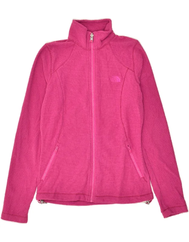 THE NORTH FACE Womens Tracksuit Top Jacket UK 6 XS Pink Striped Polyester