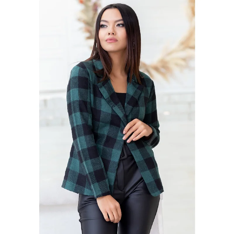 Green Check Blazer