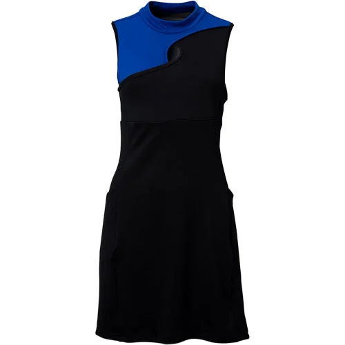 Adidas Royal Blue and Black Colorblock Sports Dress Size M MSP $110