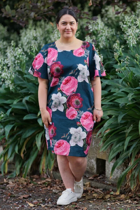 Carey Dress - Botanica Teal