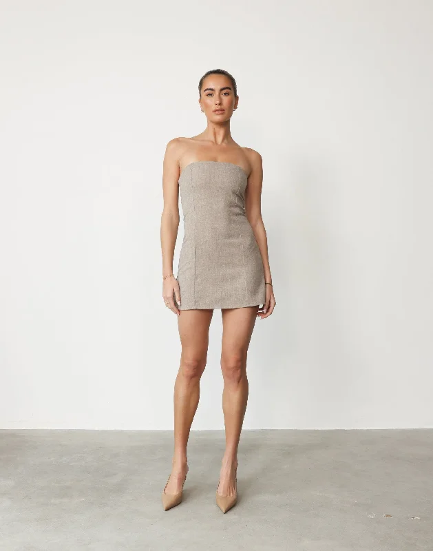 Eleanor Mini Dress (Stone)