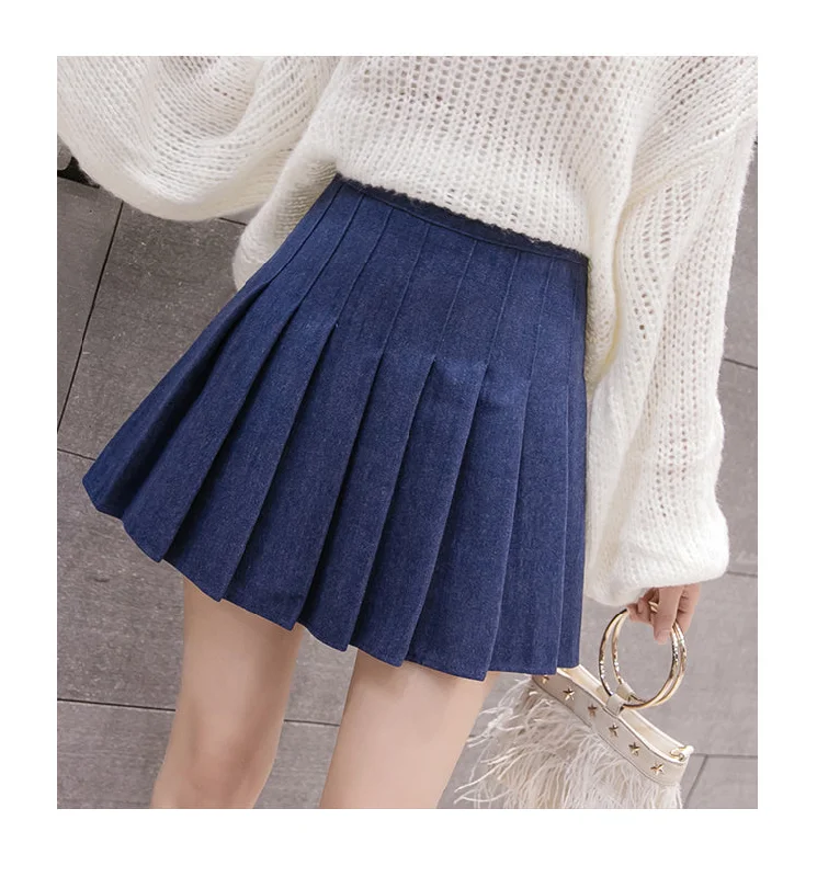 High waist woolen pleated skirt YV40873