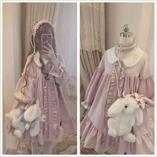 Japanese lolita pink dress yv42270