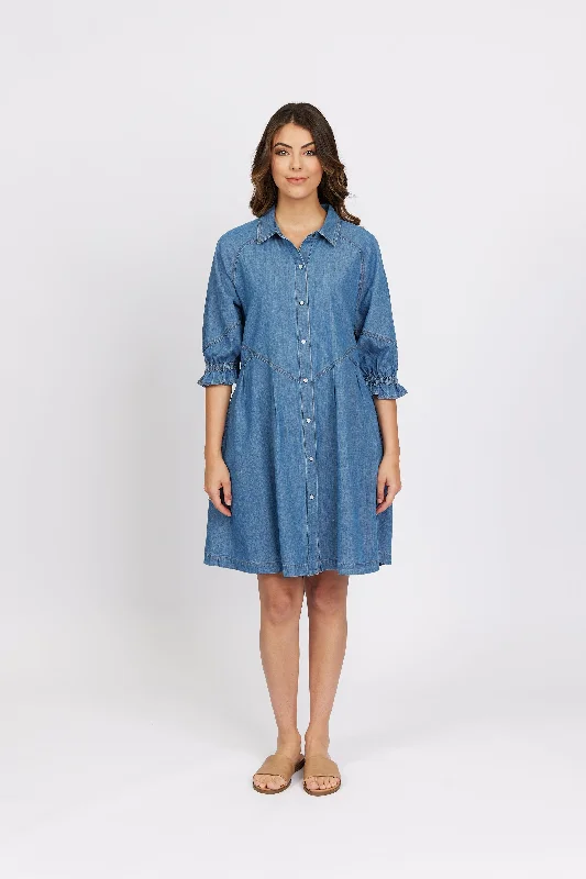 Piper Dress -Blue Wash