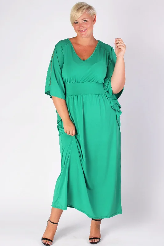 Open Sleeve Maxi Dress