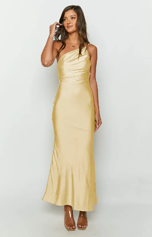 Tina Yellow Formal Maxi Dress