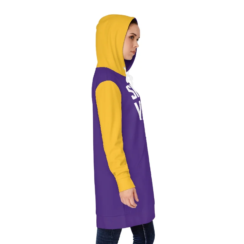 Hoodie Dress - Purple/Gold - Vikes