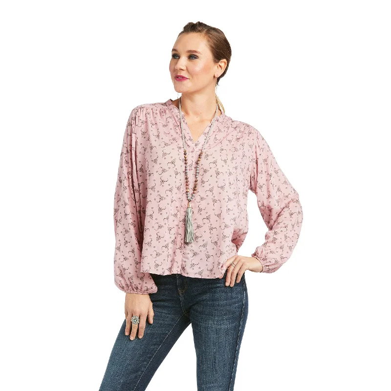 10037221 Ariat Women's Luncheon LS Top