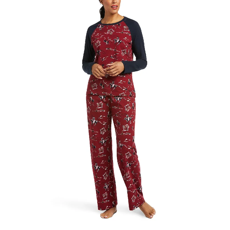 10037916 Ariat Women's PJ Set Rhubarb