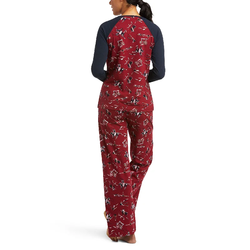 10037916 Ariat Women's PJ Set Rhubarb