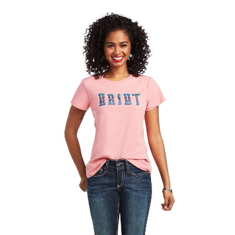 10039529 Ariat Wms Real Kinship Tee Peach Blossom