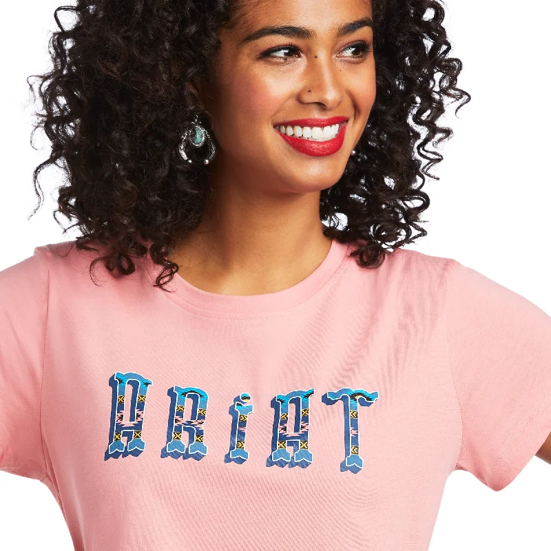 10039529 Ariat Wms Real Kinship Tee Peach Blossom