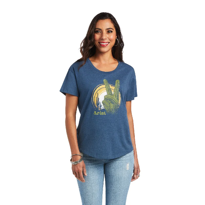 10040957 Ariat Wmns Cactus Peace Tee