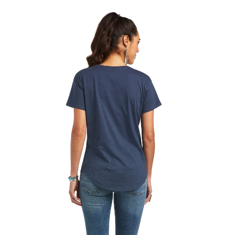 10040982 Ariat Wmns Sonora Navy Tee