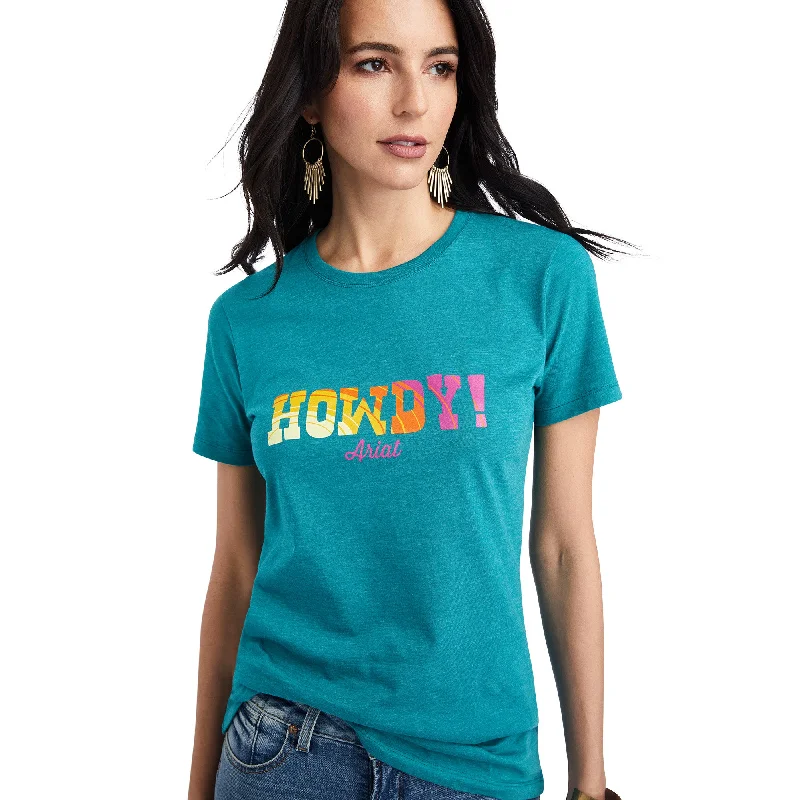 10042726 Ariat Wms Howdy ss Tee Teal