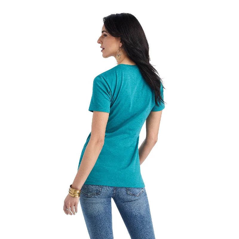 10042726 Ariat Wms Howdy ss Tee Teal