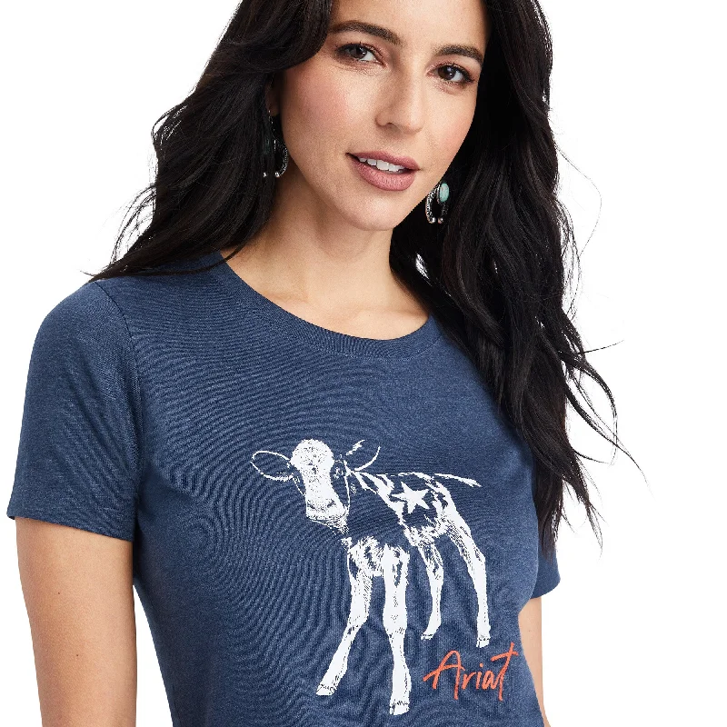 10042728 Ariat Wms Star ss Tee Navy