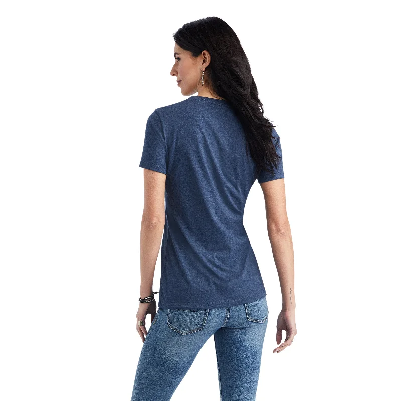 10042728 Ariat Wms Star ss Tee Navy