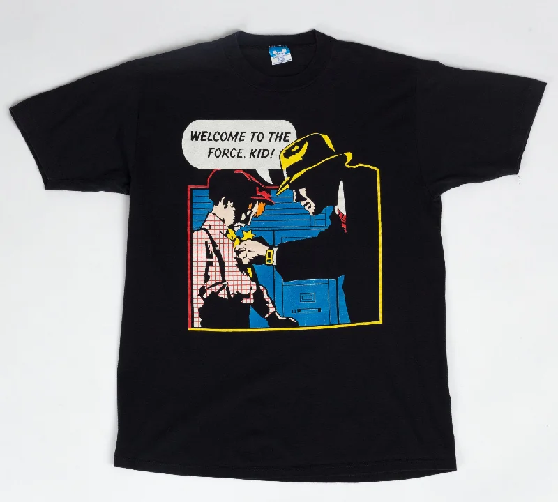 90s Dick Tracy ""Welcome To The Force, Kid"" Cartoon T Shirt - Large