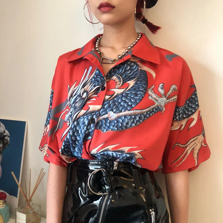 Harajuku printed shirt YV40918