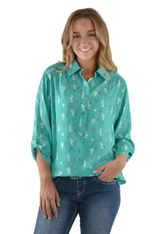 P1S2131482 Pure Western Women's Ellery Print 3/4 Sleeve